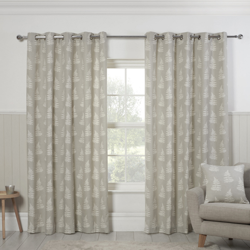 Esher Eyelet, Silver - Ready Made Curtains - Image 3